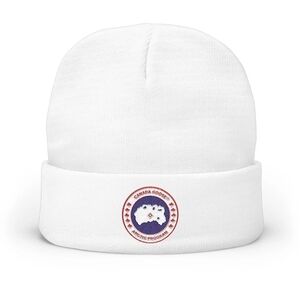 Canada Goose Arctic White Knit Hat